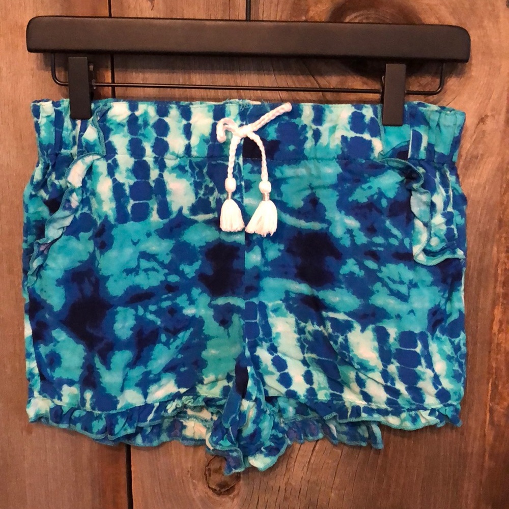 Wonder Nation Shorts in Blue Tie Dye Print Size XL 14 16
